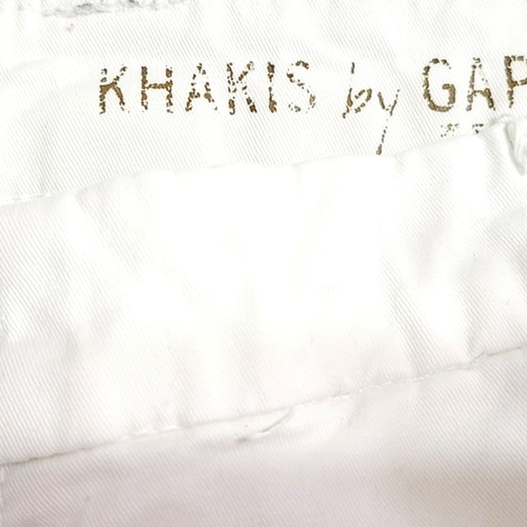 Size 10 Khakis Gap White 37" Long Zipper Fly 5 Pocket - Picture 6 of 7